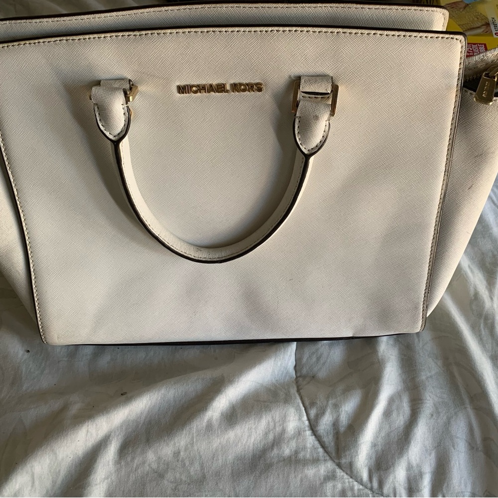 Michael Kors White Tote Bag